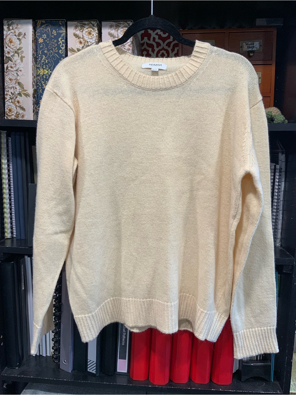 HEIMISH USA Soft Cream Crewneck Sweater